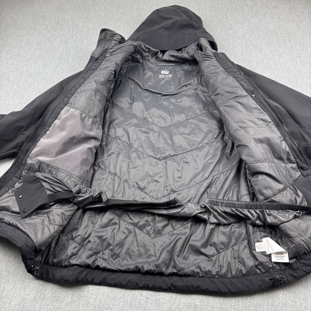 REI Jacket Womens Medium Black Powderbound Peak 2L Insulated Ski Waterproof - Picture 7 of 15